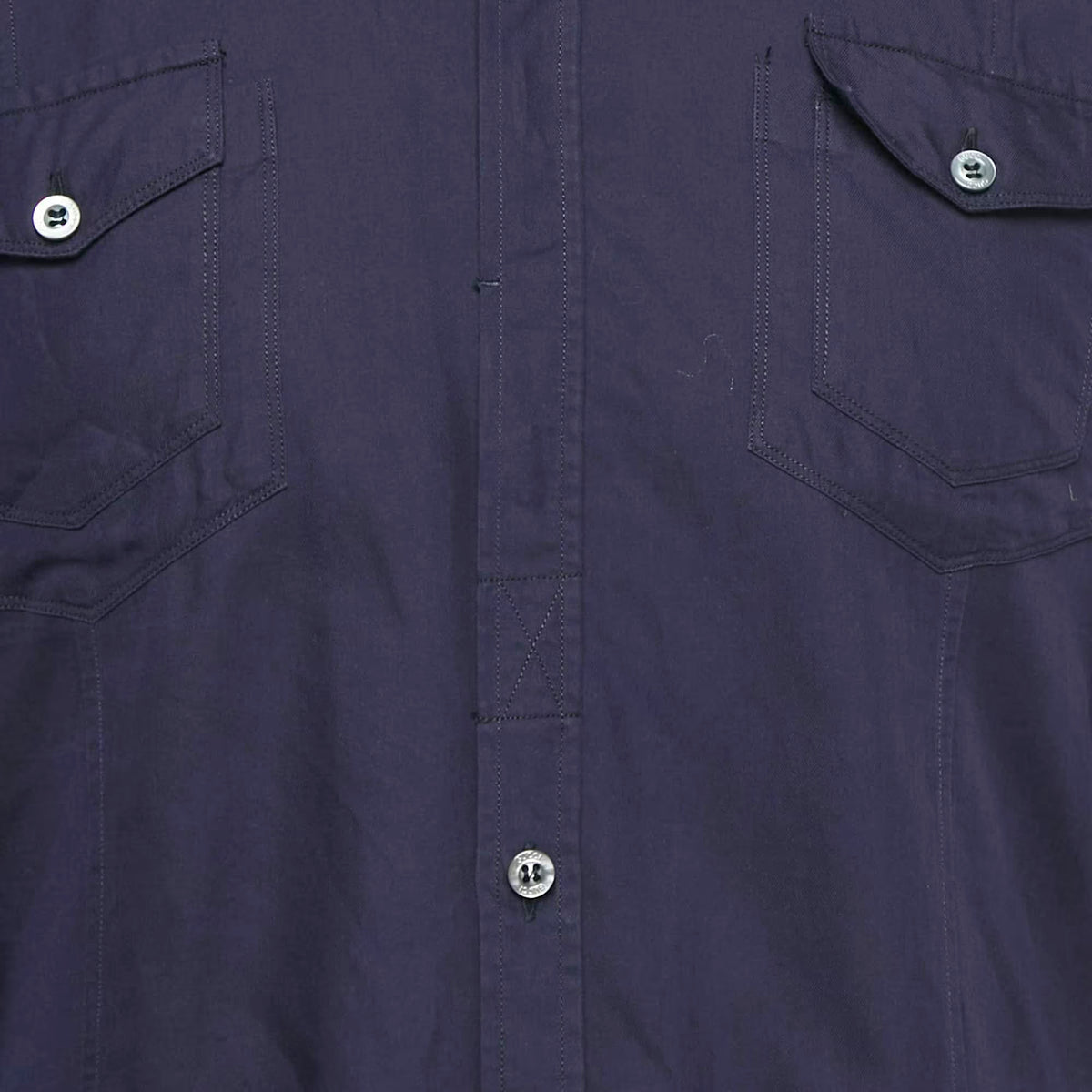 Gucci Blue Cotton Skinny Shirt XL