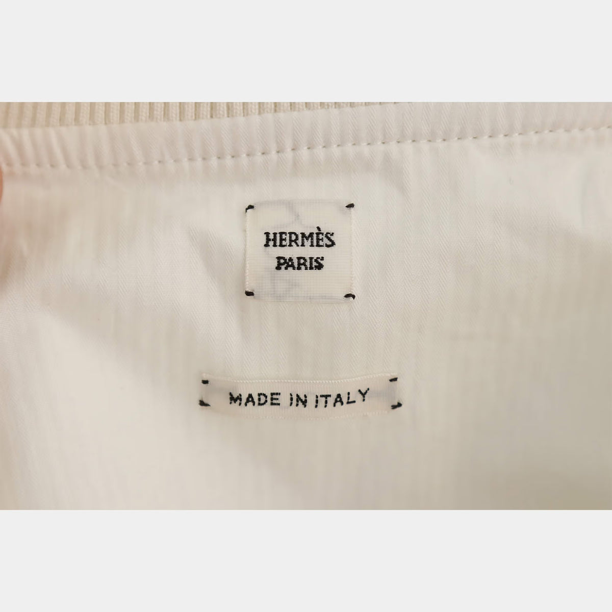 Hermes Cotton Blanc Nature Equestre Dire Zip-Up Sleeveless Dress FR 34
