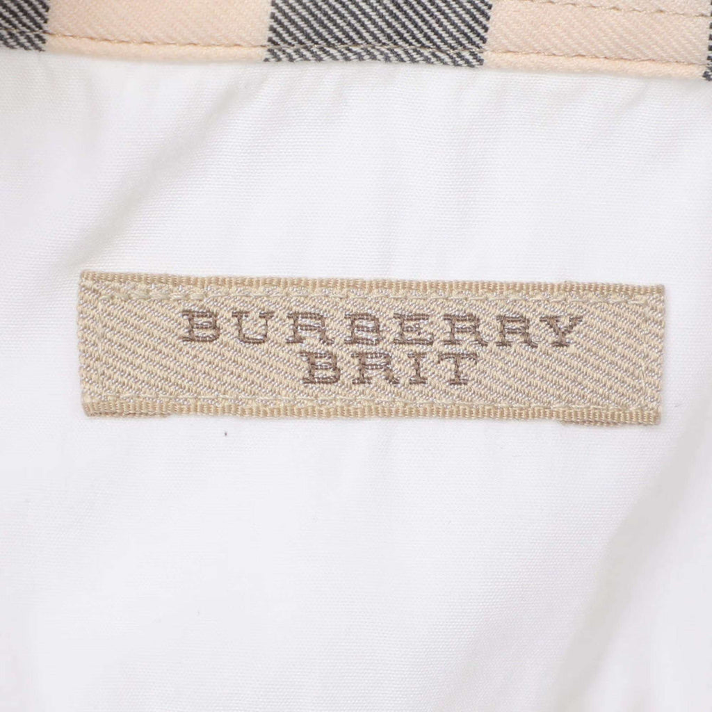 Burberry Brit White Nova Check Detail Stretch Cotton Shirt XL