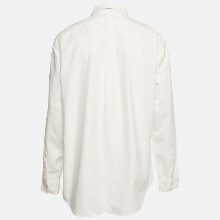Polo Ralph Lauren White Cotton Button Down Custom Fit Oxford Shirt XXL
