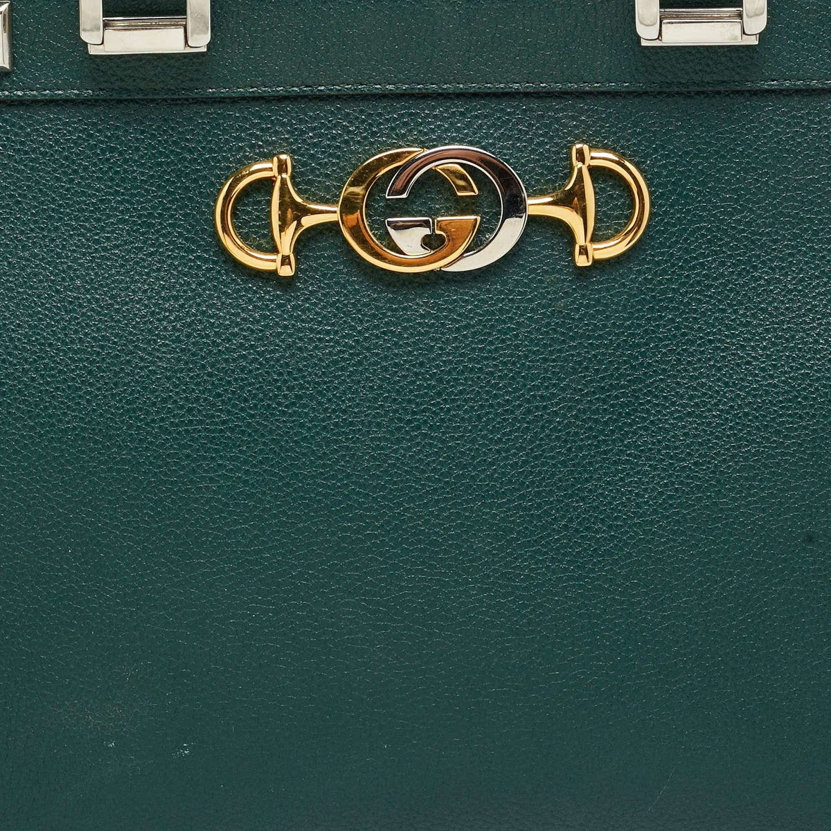 Gucci Zumi Medium Green Leather Tote
