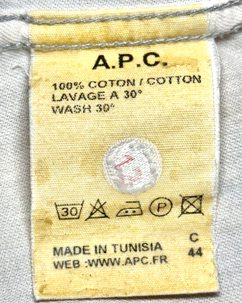 A.P.C. Rue Madame Paris Pre-Owned Light Pink Cotton Long-Sleeve Button-Down Shirt