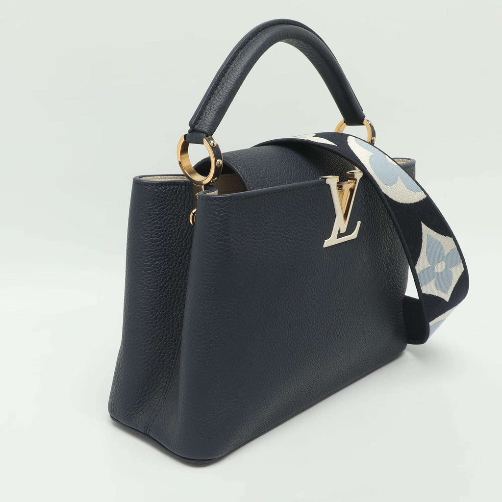 Louis Vuitton Capucines PM Navy Blue Taurillon Leather Bag