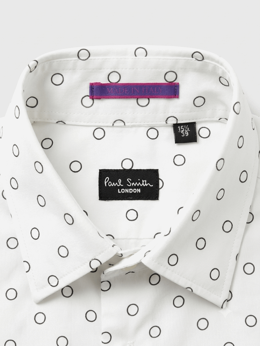 Paul Smith White Circle
Print Men’s Shirt