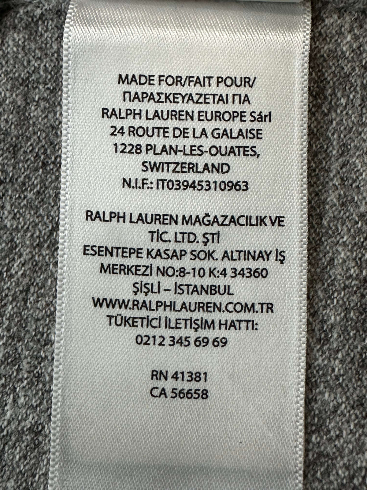 Polo Ralph Lauren Grey Cotton
Shirt Men’s Size M