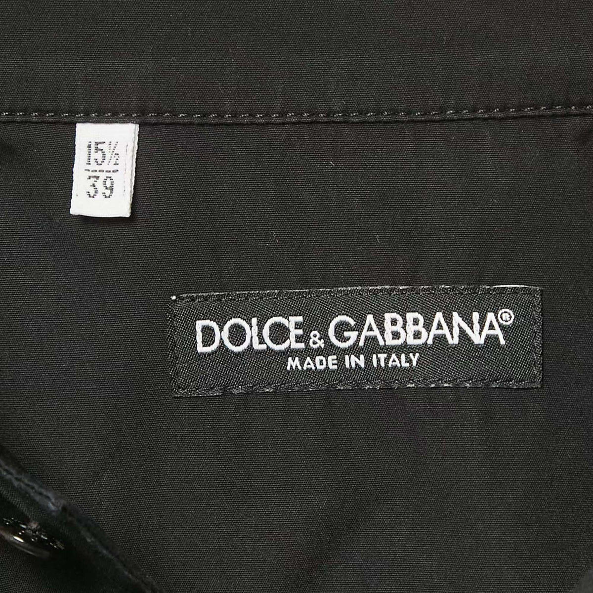 Dolce & Gabbana Black Cotton Short Sleeve Shirt M