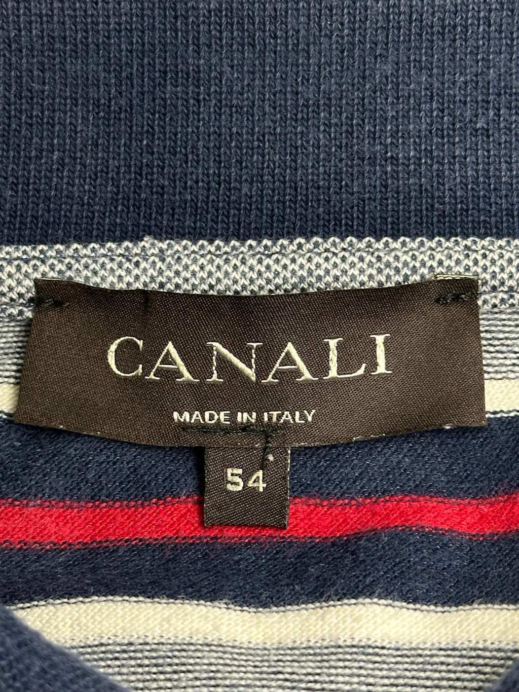 Canali Striped Cotton Polo Shirt
Men's