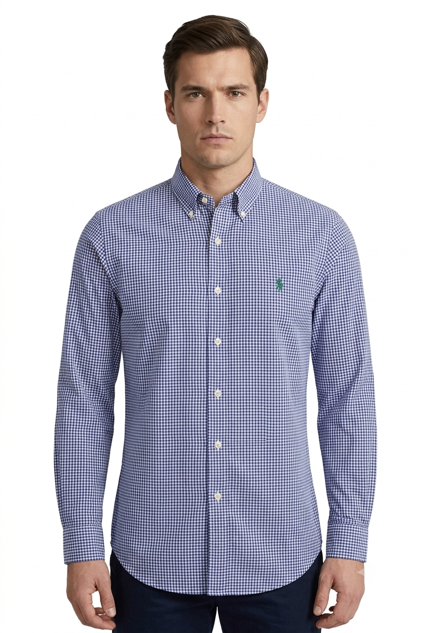 POLO RALPH LAUREN Pre-owned SLIM FIT CHECK SHIRT MEN'S