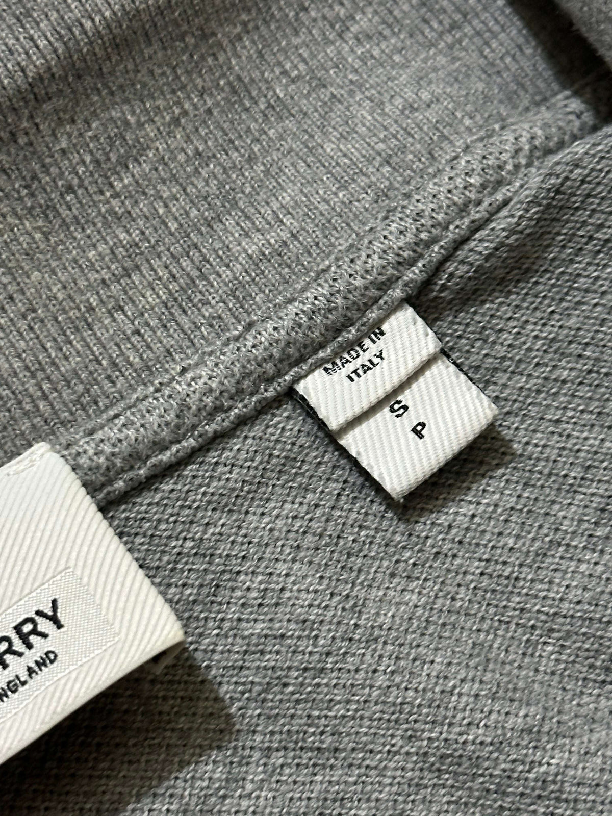 Burberry Embroidered Men's Grey Polo T-Shirt Size S