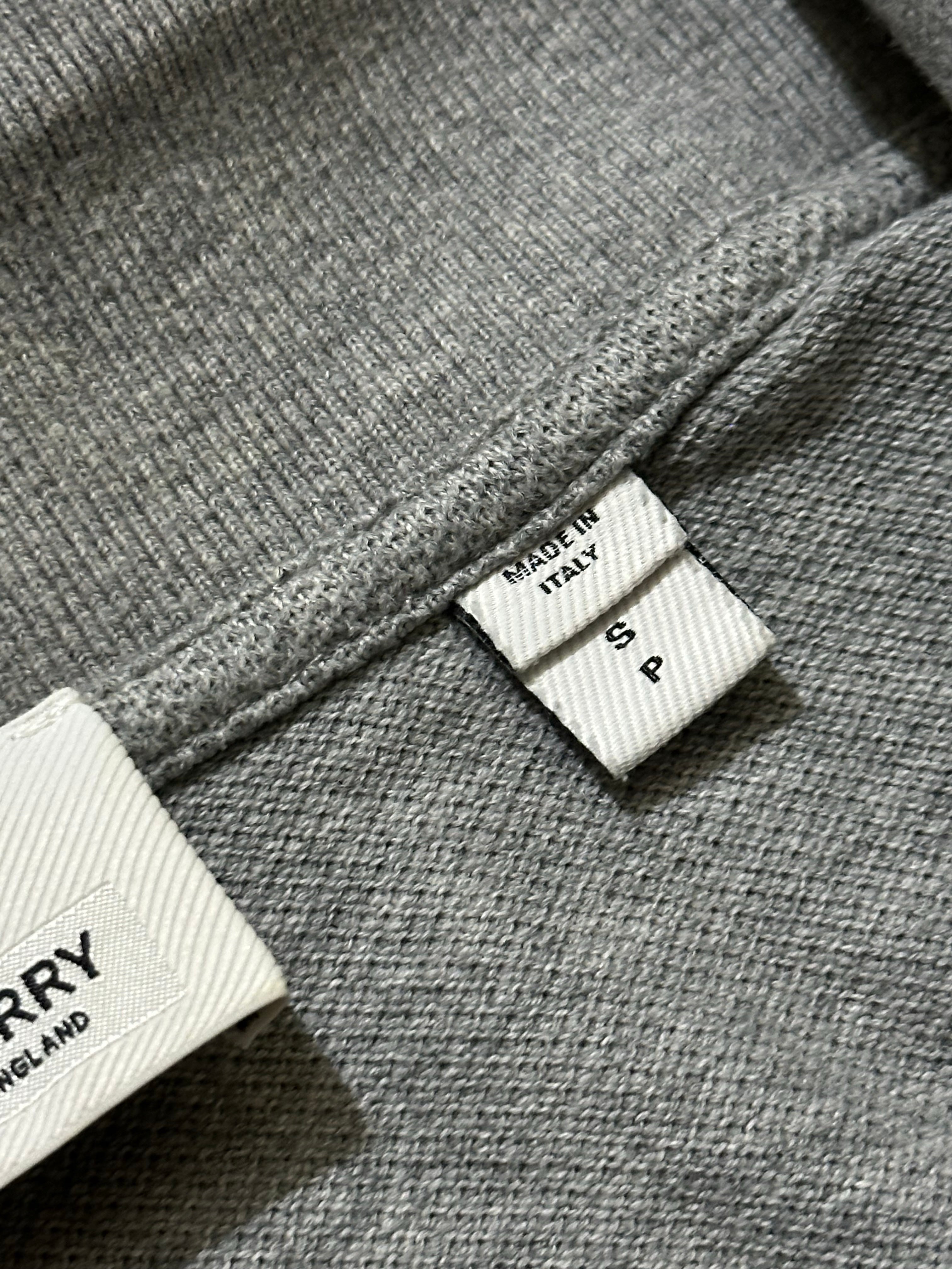 Burberry Embroidered Men's Grey Polo T-Shirt