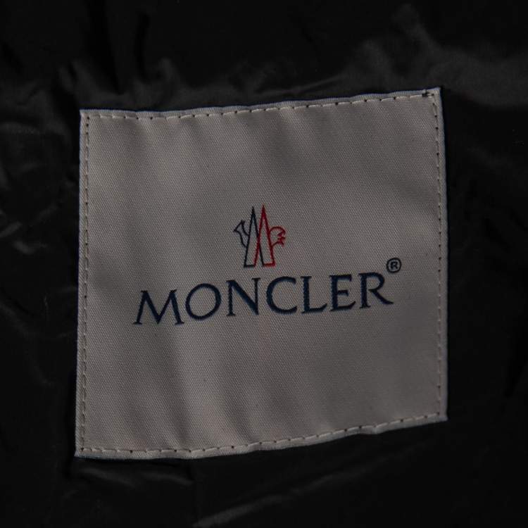 Moncler x Palm Angels Black Synthetic Hooded Parka XS