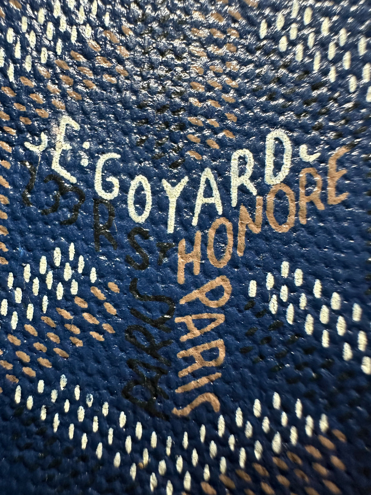 GOYARD pre-owned Senat Clutch Navy Blue Goyardine Pre Loved Unisex