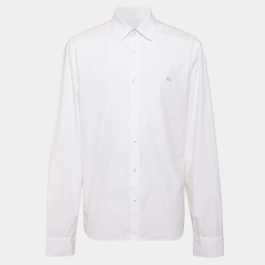 Burberry Brit White Nova Check Detail Stretch Cotton Shirt XL