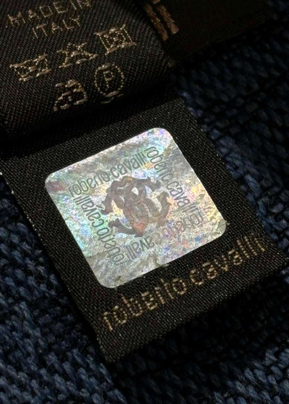 Roberto Cavalli Monogram Woolen Scarf Unisex