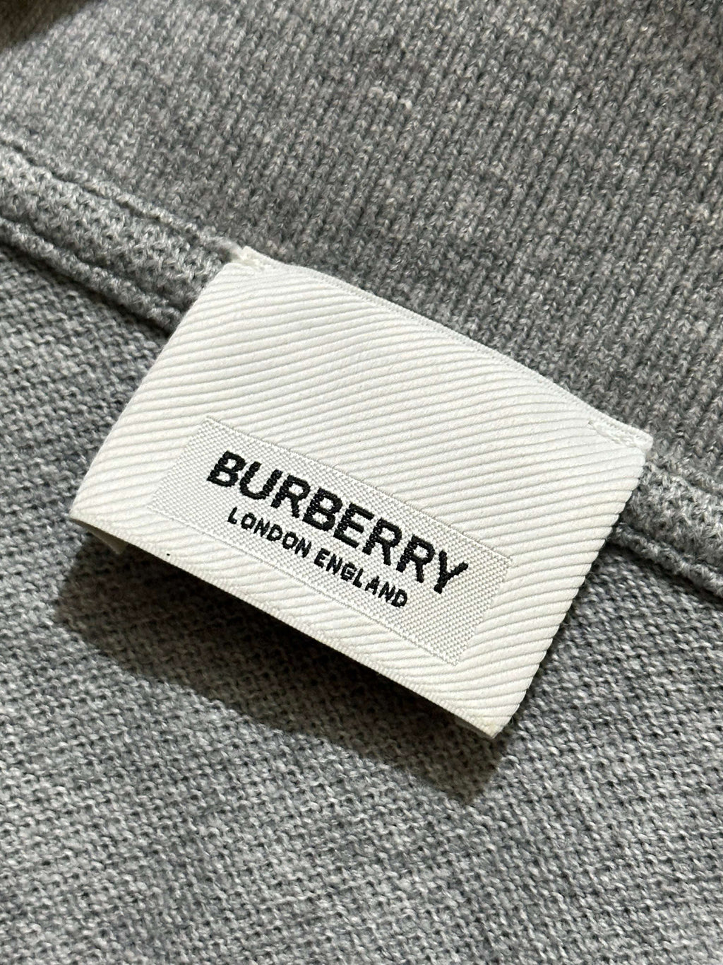 Burberry Embroidered Men's Grey Polo T-Shirt Size S