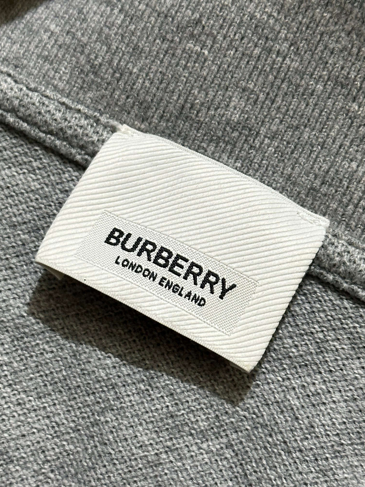 Burberry Embroidered Men's Grey Polo T-Shirt Size S