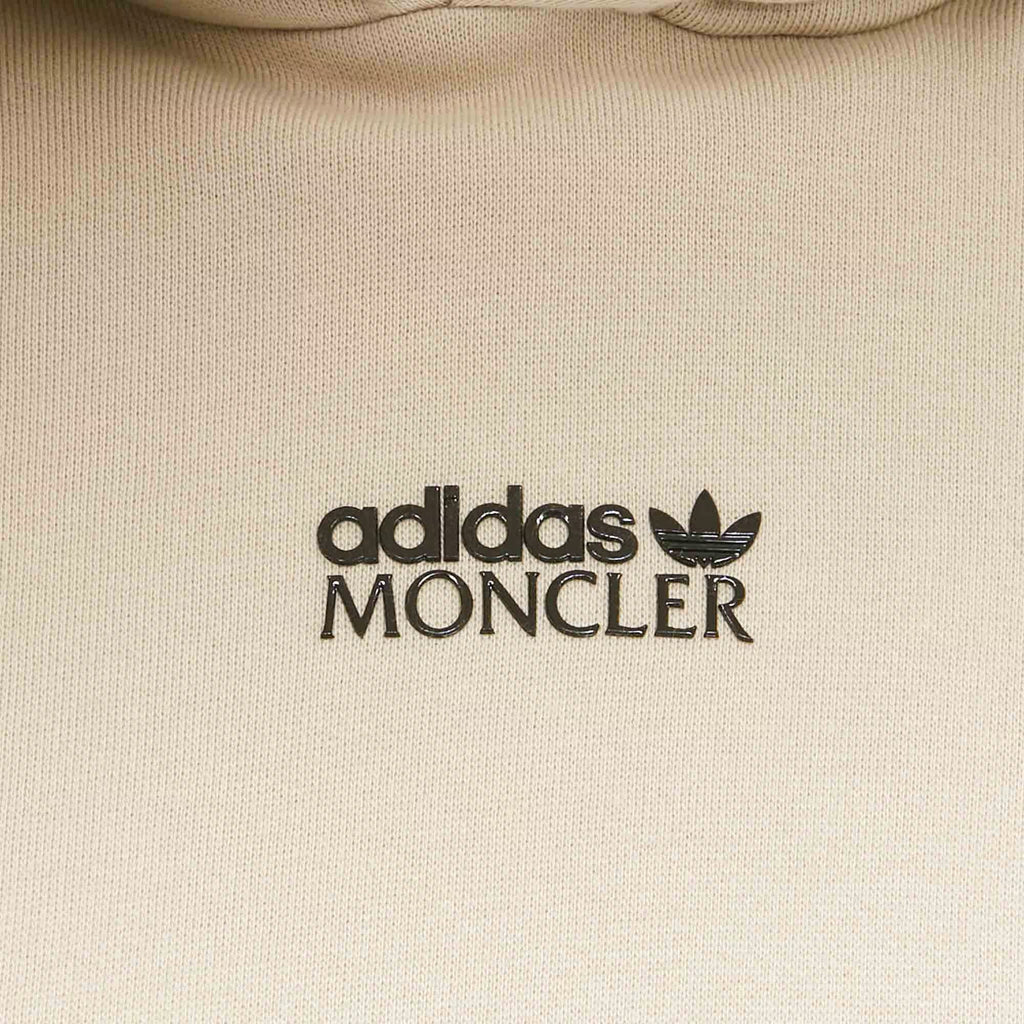 Moncler x Adidas Grey Cotton and Puffer Trim Hoodie S