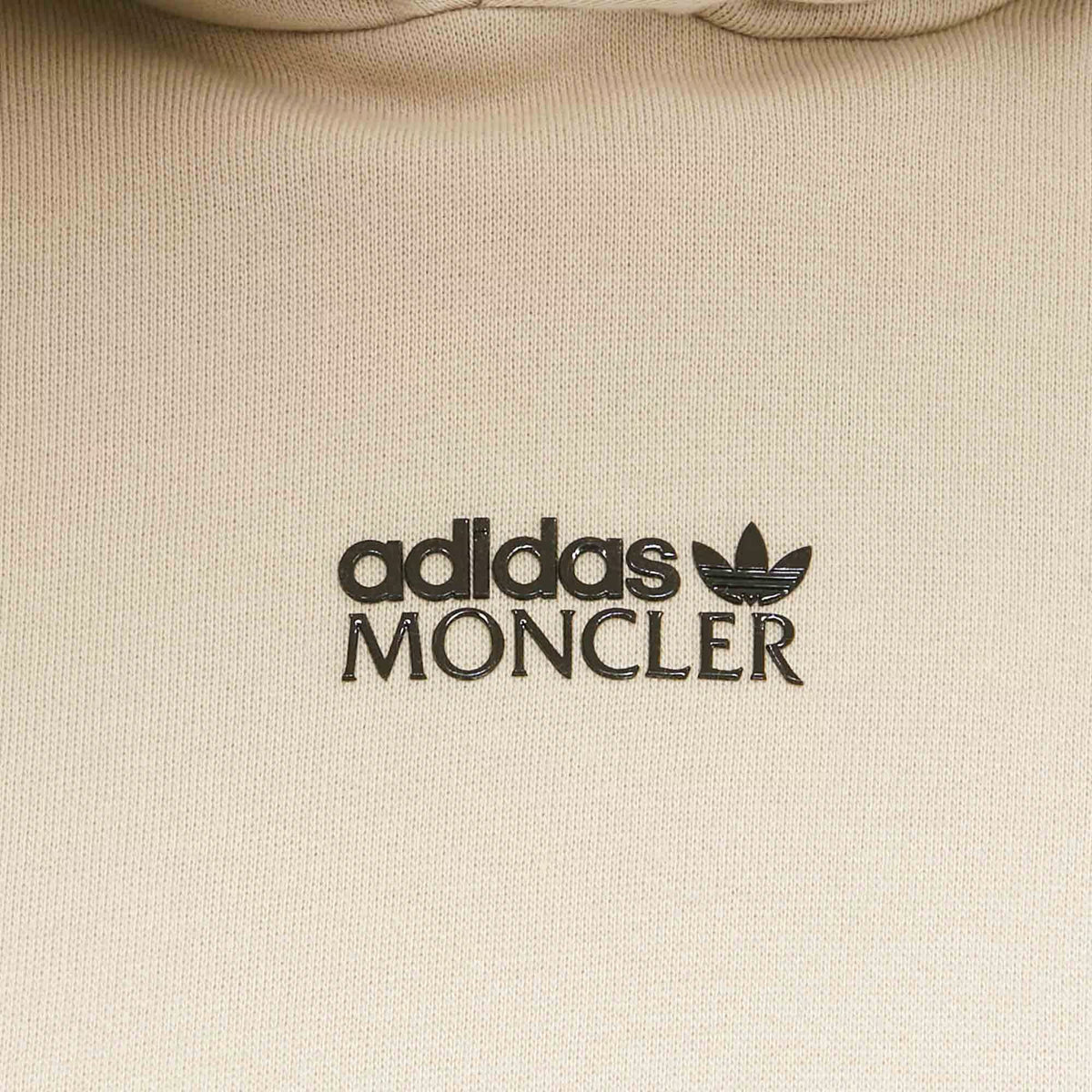 Moncler x Adidas Grey Cotton and Puffer Trim Hoodie S
