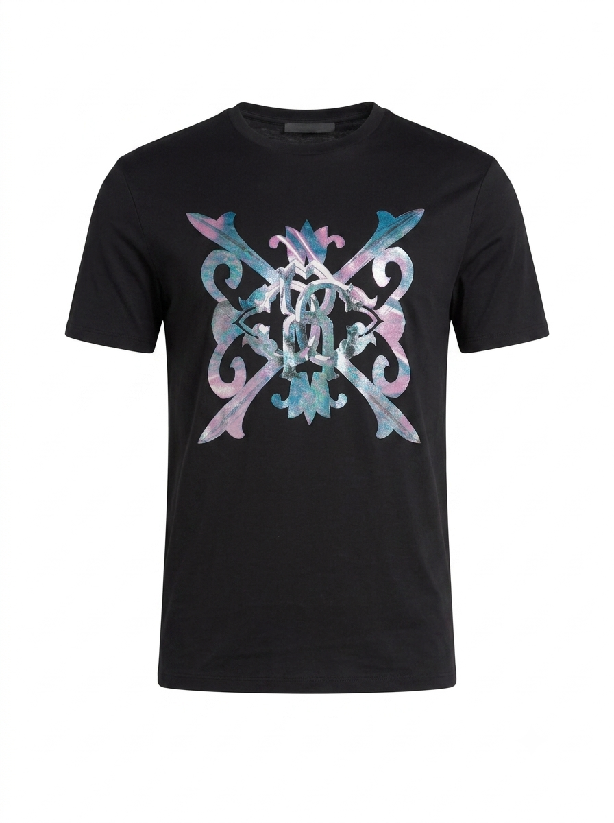 ROBERTO CAVALLI BLACK
BAROQUE PRINTED TEES Men’s