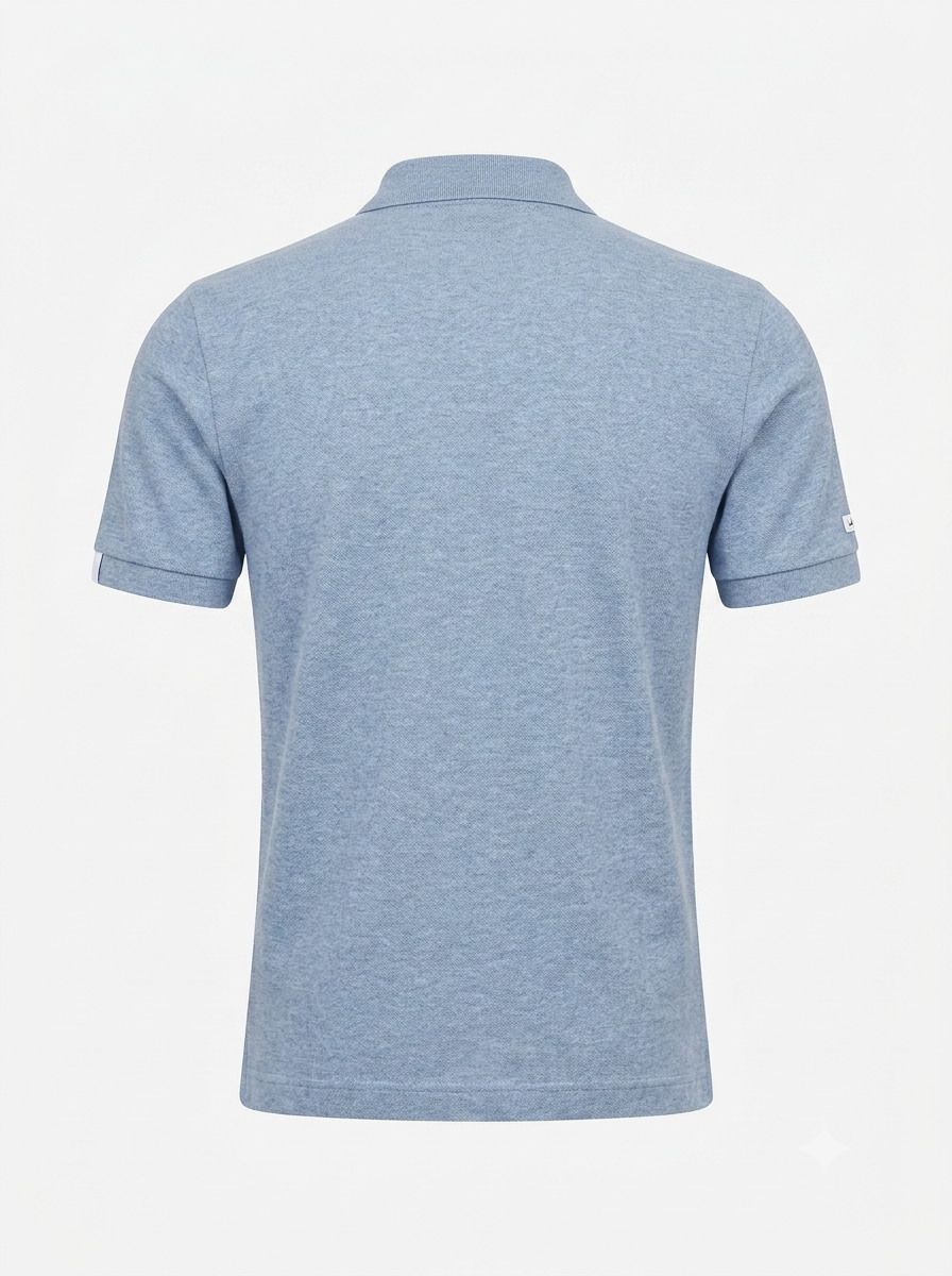 LACOSTE Heather Blue Cotton Polo Shirt Men’s Size M