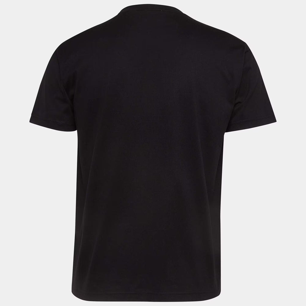 Burberry Black Printed Cotton Knit Crew Neck Tshirt XXS