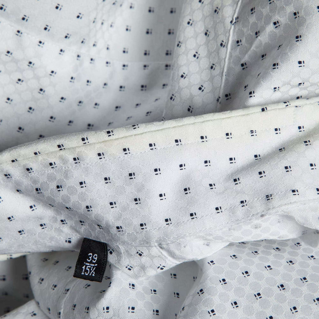 Giorgio Armani White Patterned Cotton Shirt M