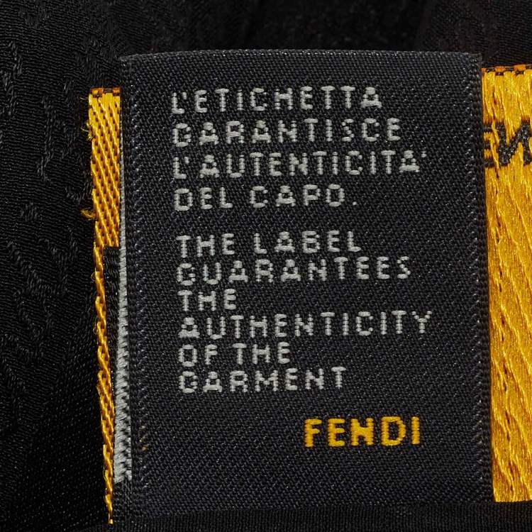 Fendi Black Stripe Silk Stole