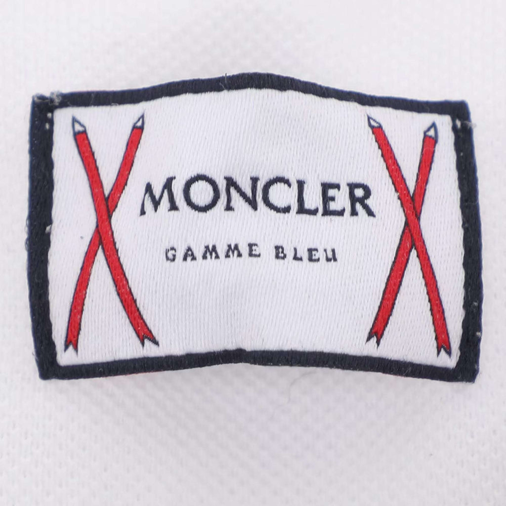 Moncler White Jersey Logo Patch Polo T-Shirt M
