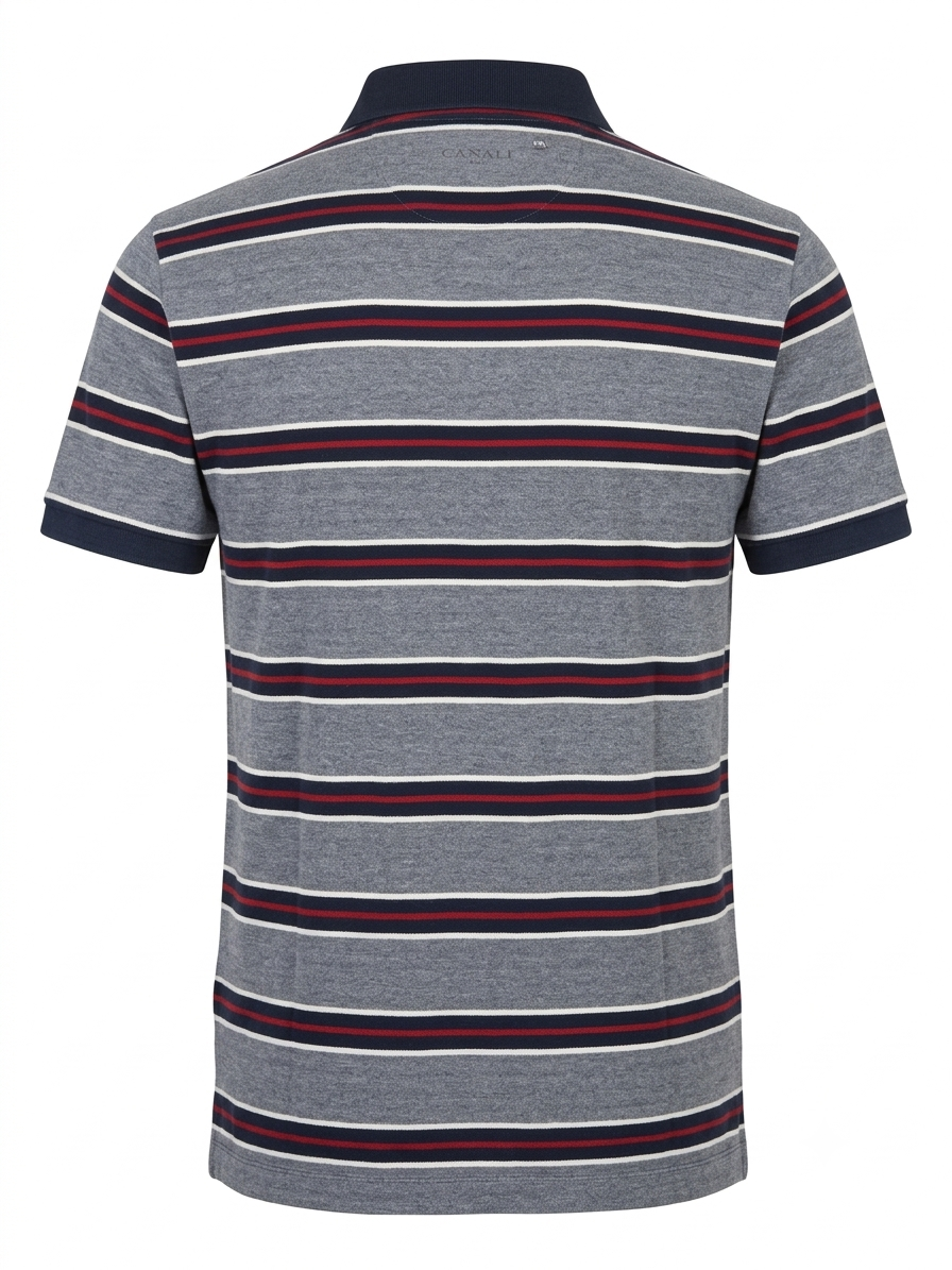 Canali Striped Cotton Polo Shirt
Men's