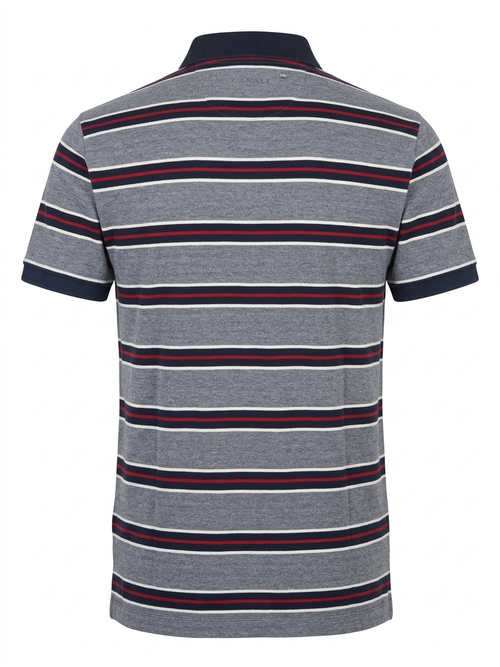 Canali Striped Cotton Polo Shirt
Men's