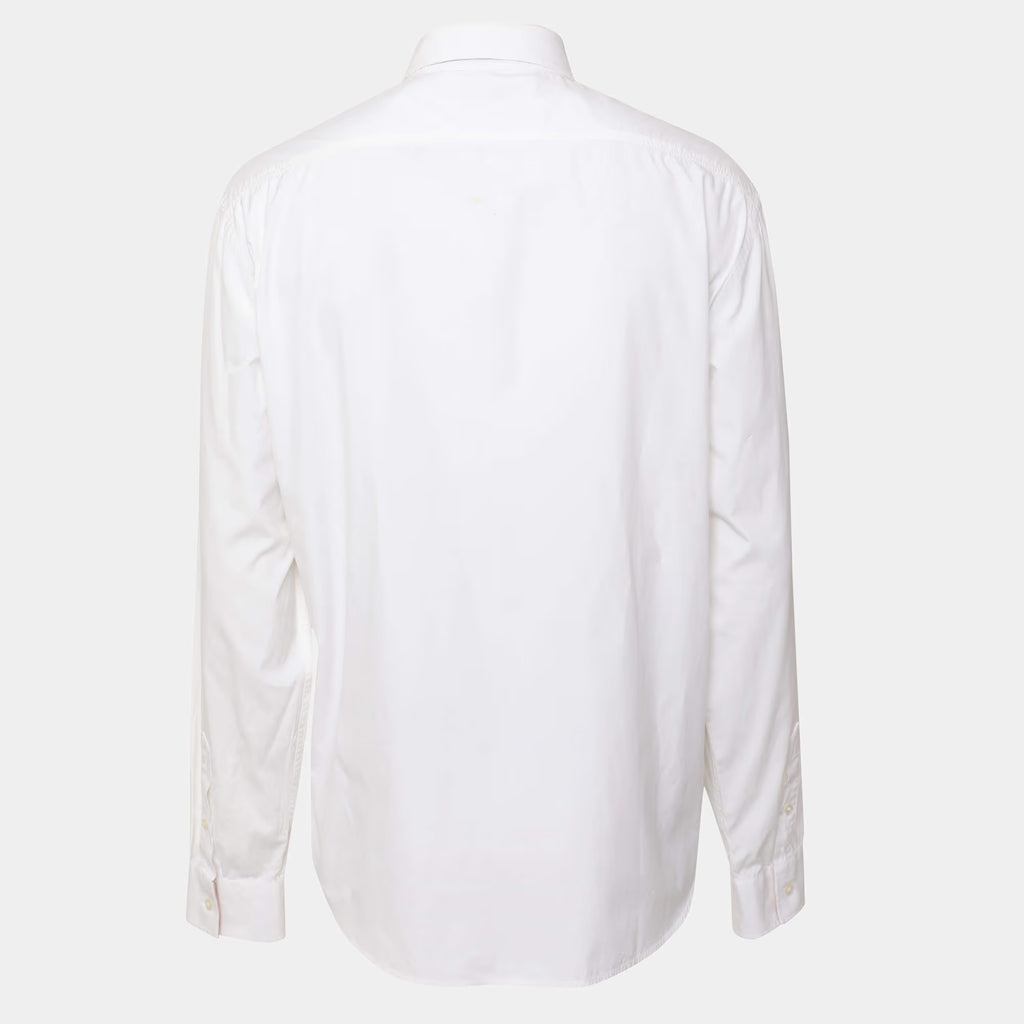 Burberry Brit White Nova Check Detail Stretch Cotton Shirt XL