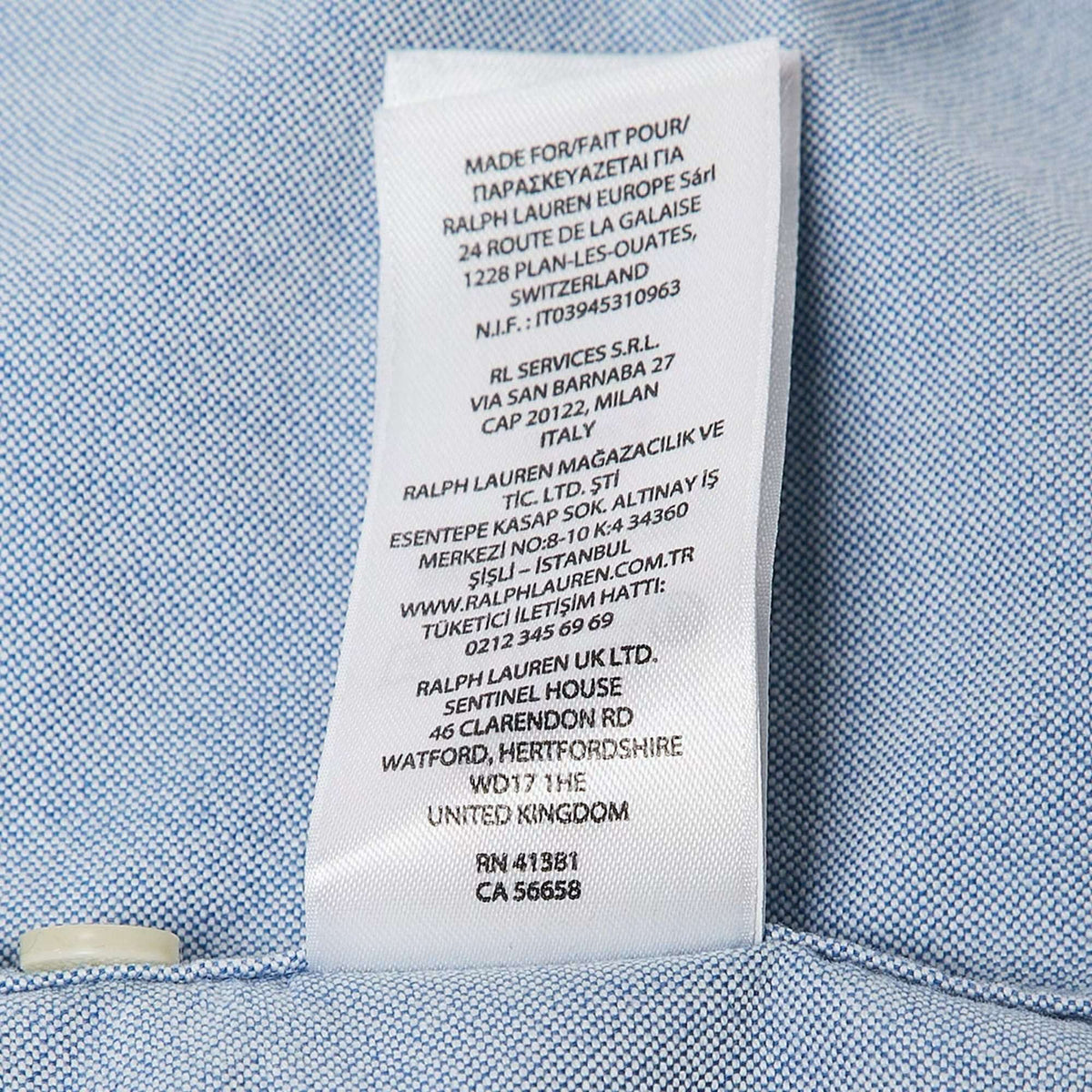 Polo Ralph Lauren Blue Flag Embroidered Cotton Half Sleeve Shirt L