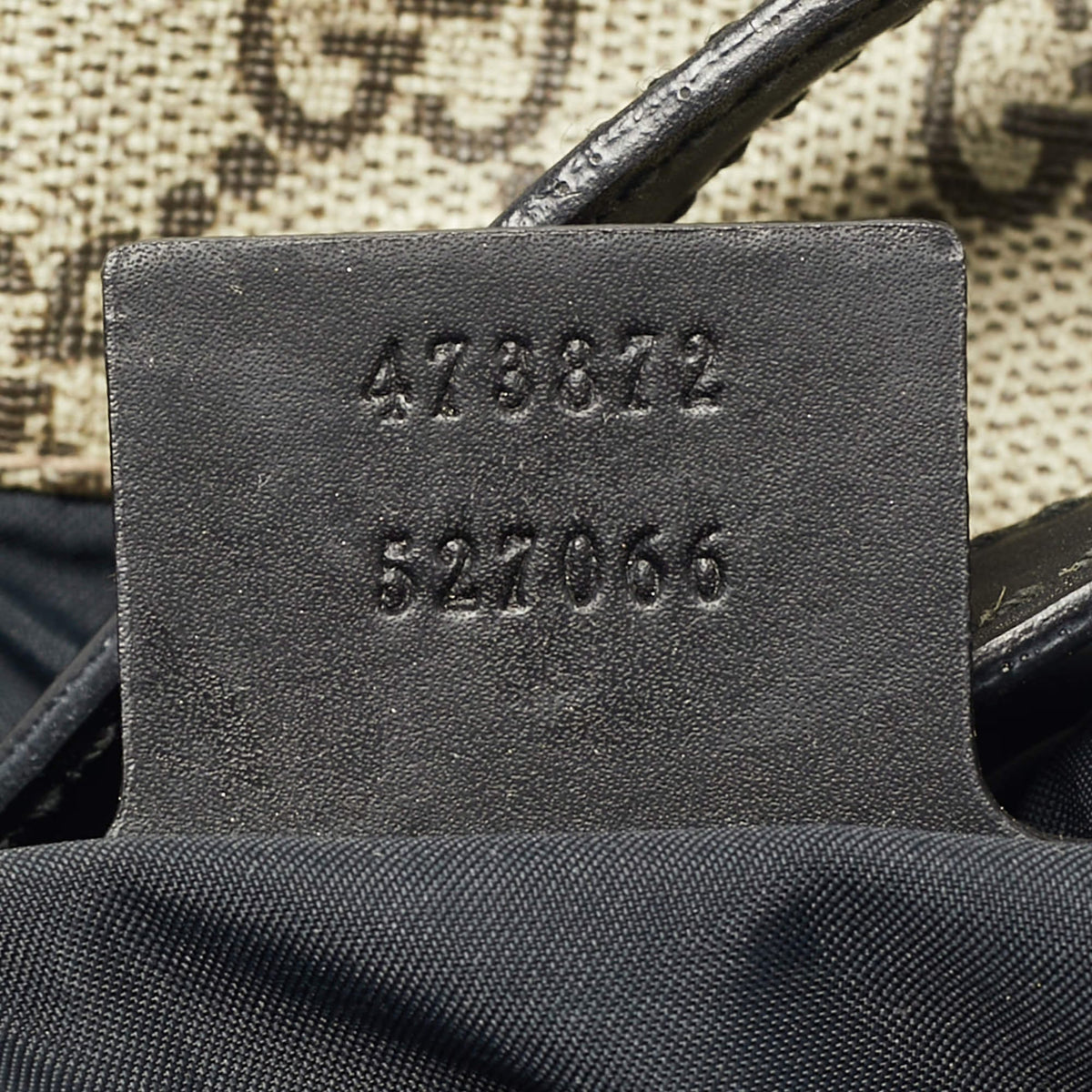 Gucci Angry Cat Beige/Black GG Supreme Canvas and Fabric Drawstring Backpacks