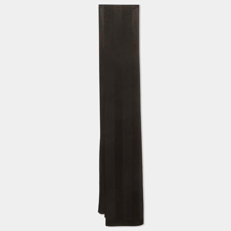 Fendi Black Stripe Silk Stole