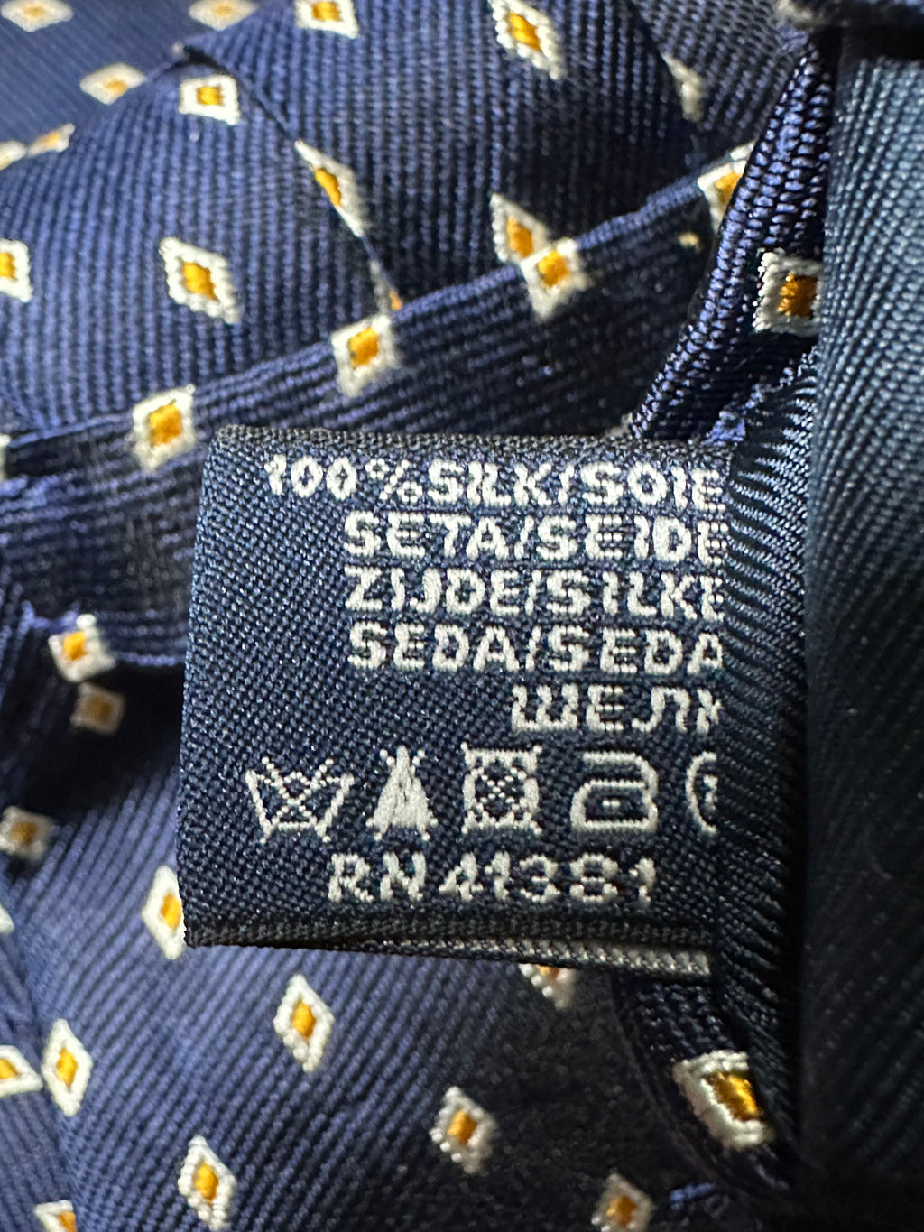 POLO RALPH LAUREN pre-owned Diamond Pattern Tie Men’s