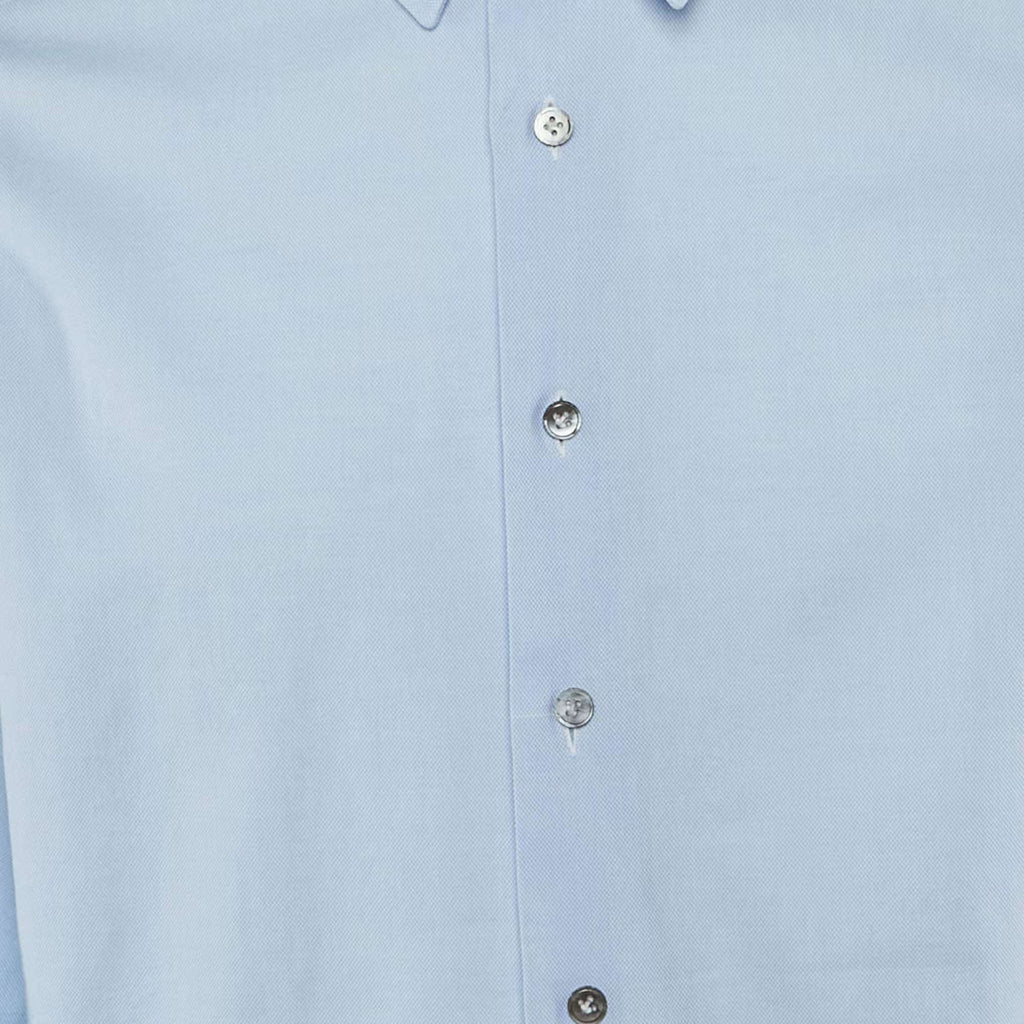 Lanvin Blue Cotton Button Front Shirt M
