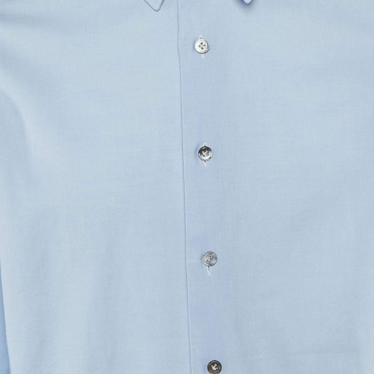 Lanvin Blue Cotton Button Front Shirt M