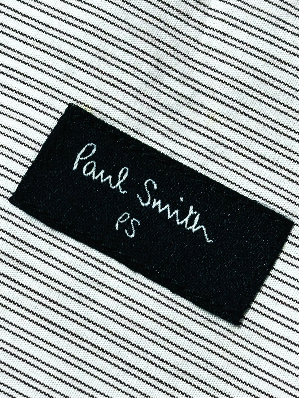 PAUL SMITH pre-owned Men's Contrast Placket Pinstripe Dress Shirt Size M