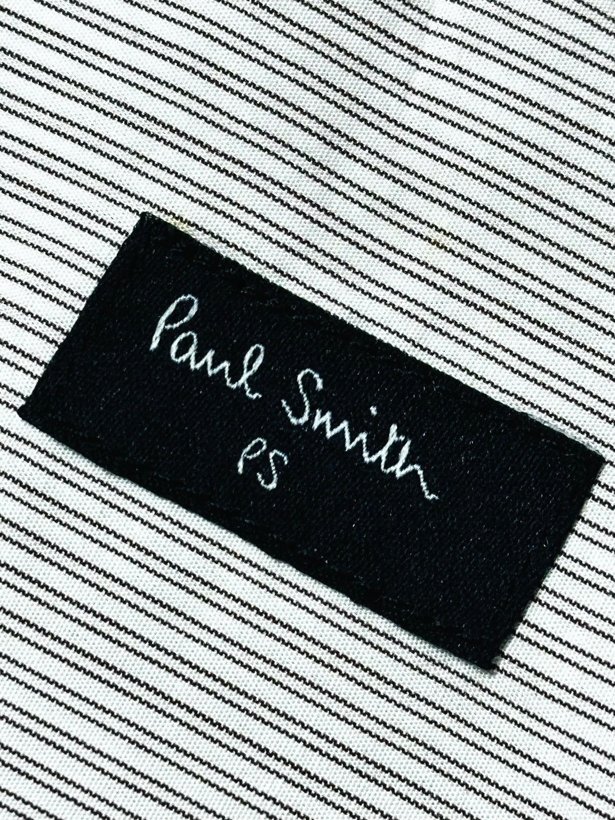 PAUL SMITH pre-owned Men's Contrast Placket Pinstripe Dress Shirt Size M