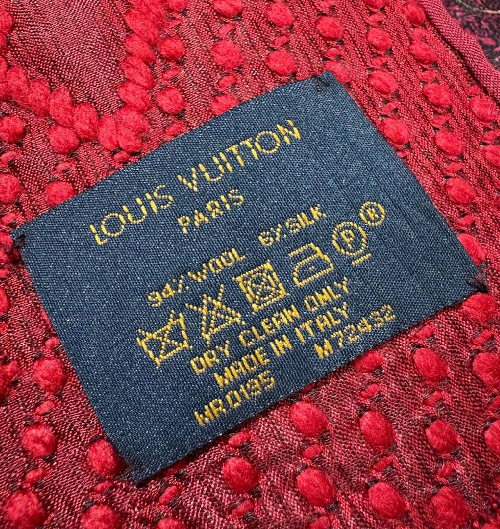 Louis Vuitton Monogram Scarf Ruby/Red Unisex