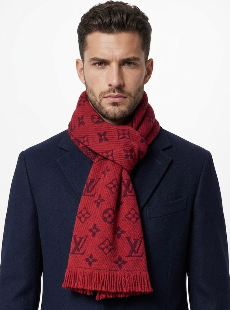 Louis Vuitton Monogram Scarf Ruby/Red Unisex