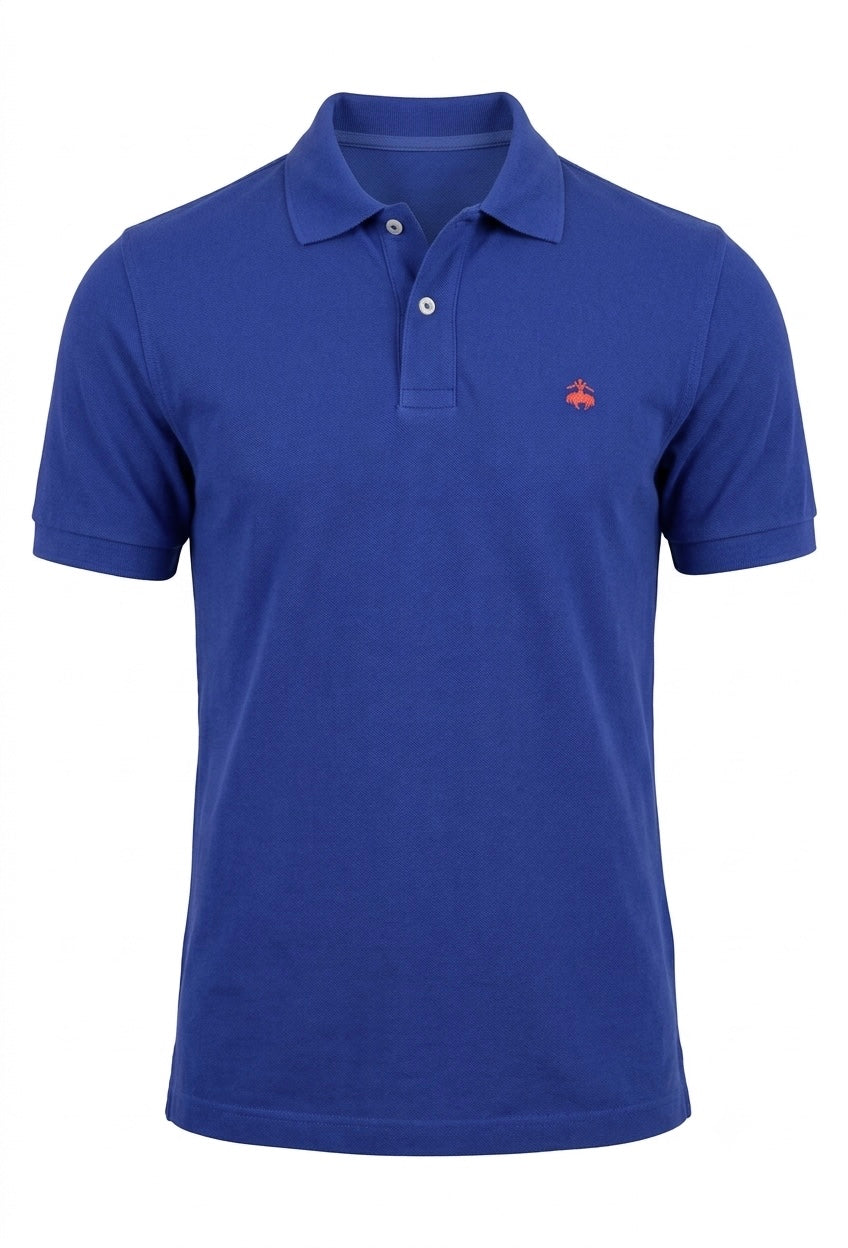 Brooks Brothers Golden Fleece Embroidered Piqué Polo Shirt - Royal Blue