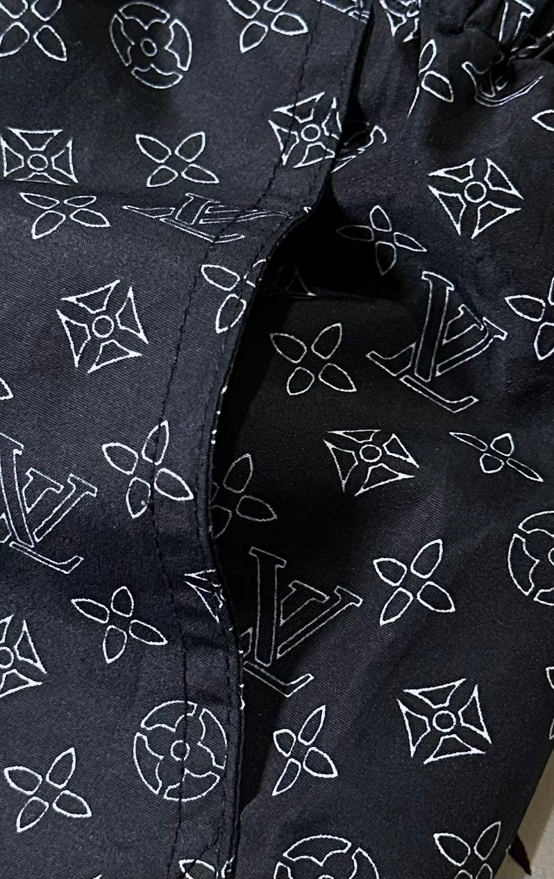 Louis Vuitton All-Over Monogram Printed Swim Shorts - Black Pre-Owned