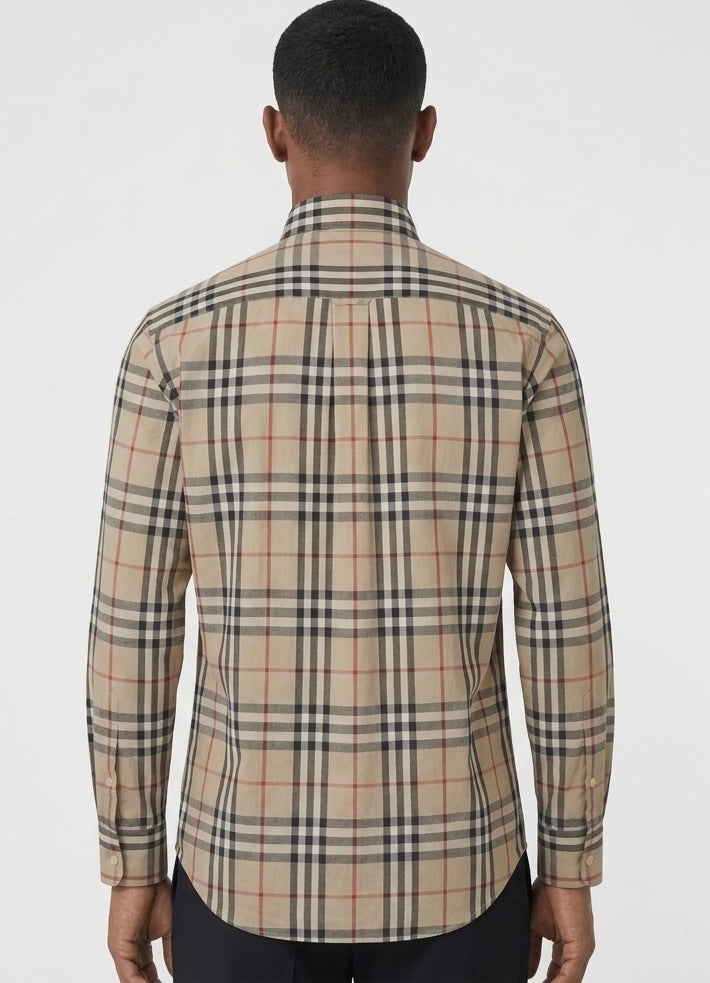 BURBERRY Pre-owned slim fit vintage check shirt men’s
