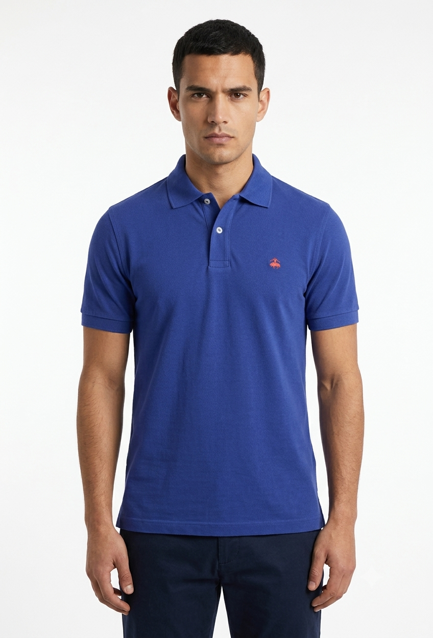 Brooks Brothers Golden Fleece Embroidered Piqué Polo Shirt - Royal Blue