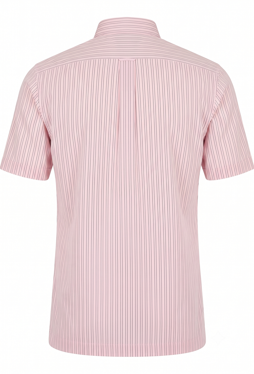 Paul Smith London Striped Short-Sleeve Cotton Shirt - Light Pink / Burgundy (Made in Italy) Pre-Owned