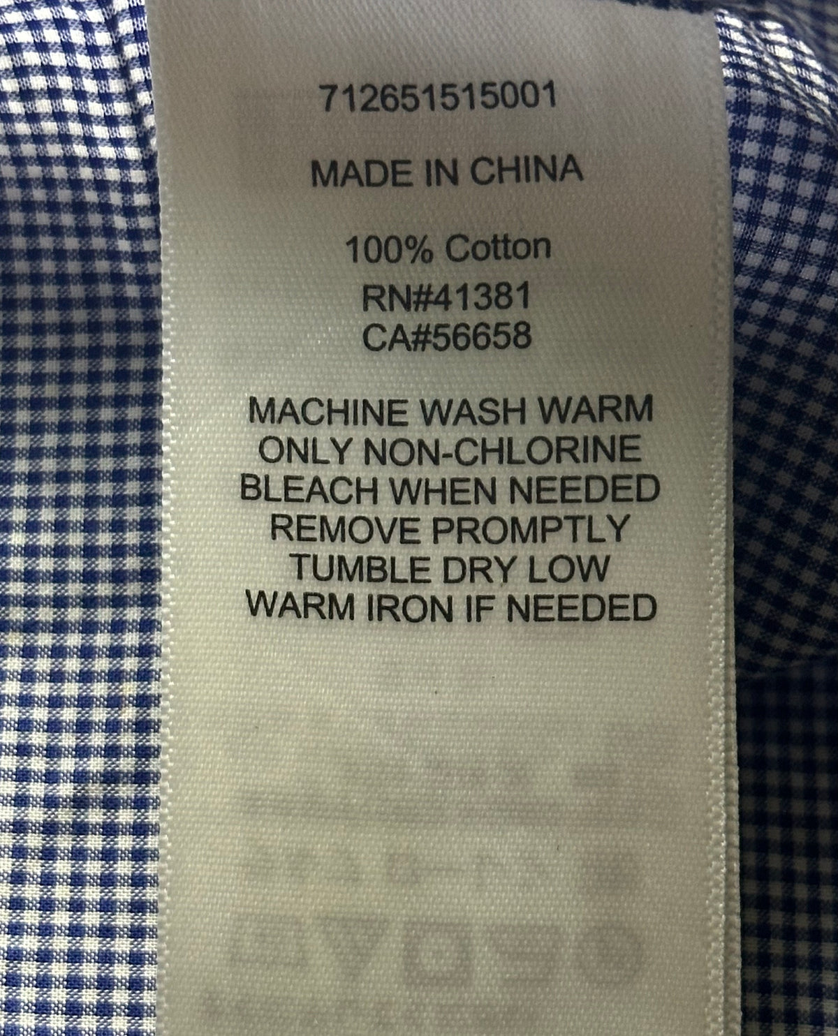 Polo Ralph Lauren Gingham Micro-Check Cotton Dress Shirt - Blue / White Pre-Owned