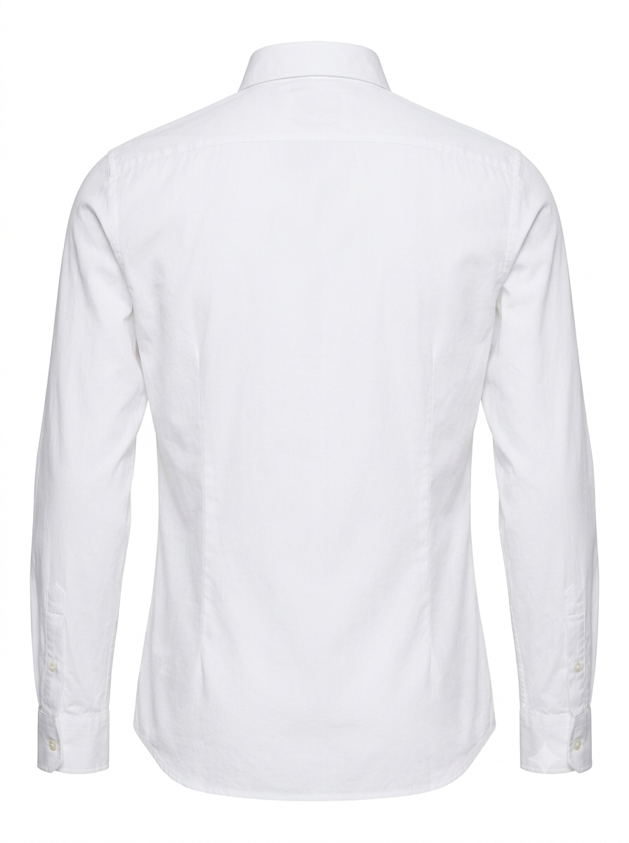 Diesel Slim Fit Cotton Long-Sleeve Shirt - Crisp White Pre-Owned