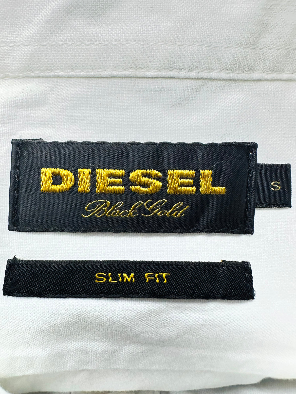 Diesel Slim Fit Cotton Long-Sleeve Shirt - Crisp White Pre-Owned